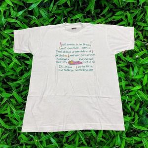 90s "I am the Nurse" FOTL Best Big Quote Nursing Nurse White Graphic Tee Large